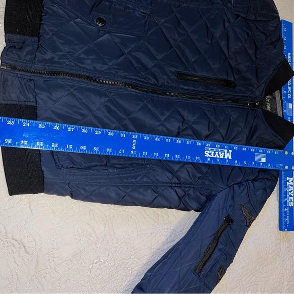 Calvin Klein Bomber Jacket Navy Blue Puffer Jacket Men’s M Not size tag see pic - Picture 13 of 14